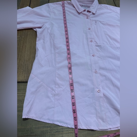 Silver Bait Pink XL Outdoor Utility Performance Light Pink Button Up Shirt - Picture 6 of 10